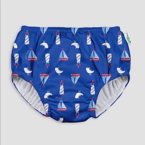 green sprouts Sailboat Print Pull-Up Absorbent Reusable Swim Diaper 0-6 months